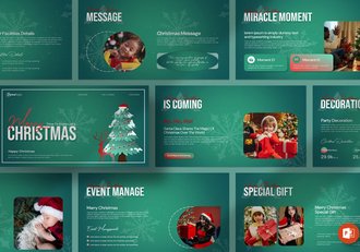 圣诞快乐祝福主题PPT模板 - 顶尖PPT