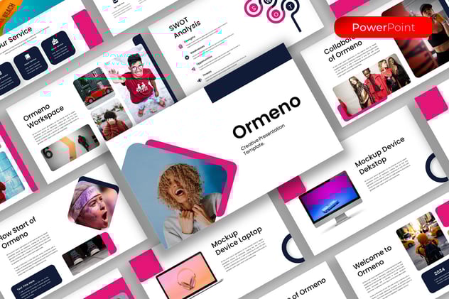 创意设计作品集展示PPT模板 - 顶尖PPT