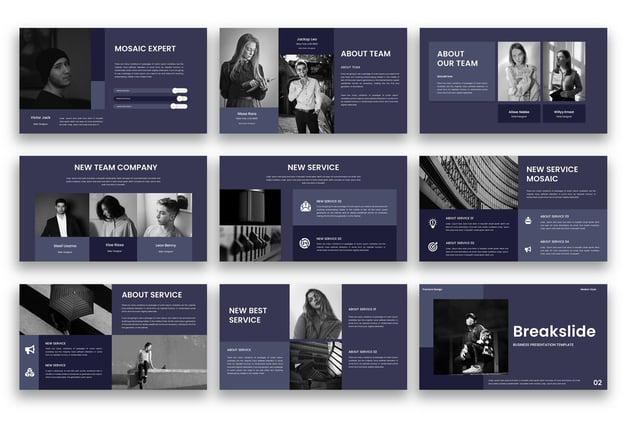 商业商务企业公司介绍PowerPoint模板 - 顶尖PPT