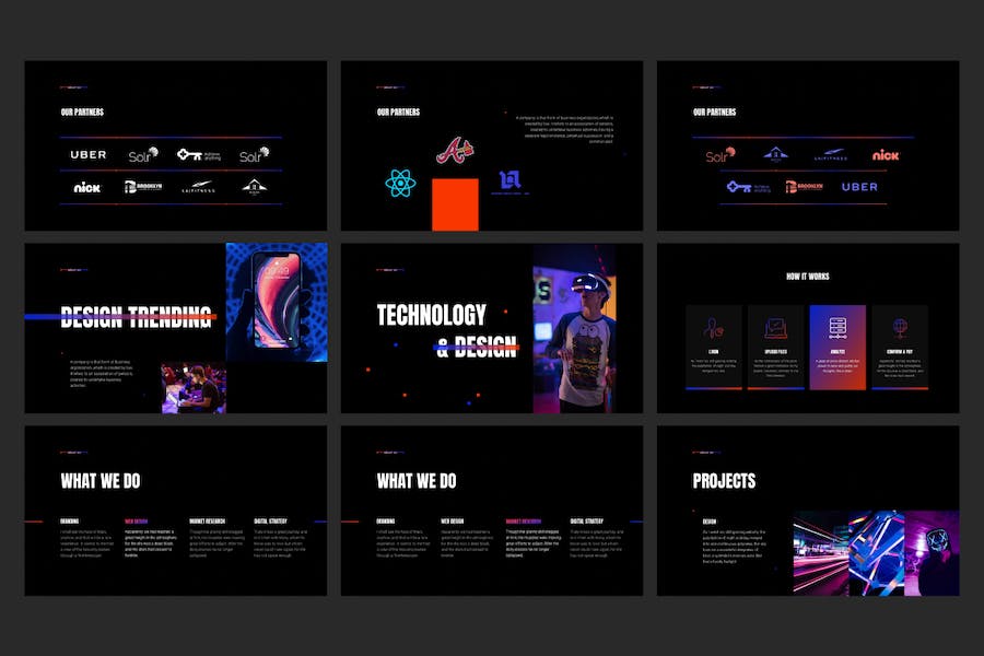 渐变配色平滑动画PPT模板 - 顶尖PPT