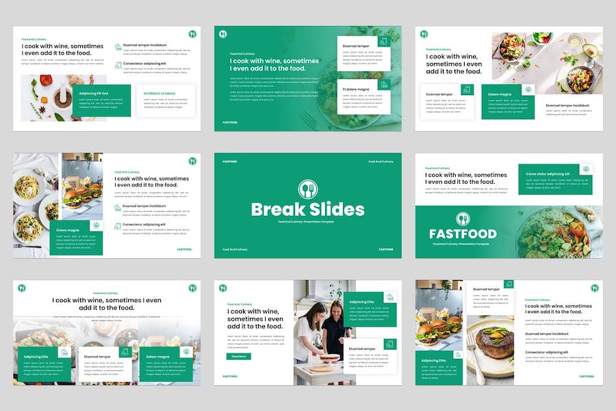 美食食品餐饮推介宣传PPT模板 - 顶尖PPT