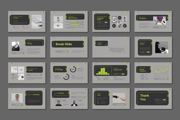 人工智能技术演讲keynote模板 - 顶尖PPT