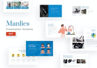 男性时尚品牌产品展示PPT模板 - 顶尖PPT