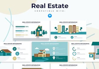 房地产商业项目信息图形展示Keynote模板 - 顶尖PPT