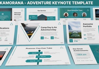 户外旅行冒险调研数据分析研究keynote模板 - 顶尖PPT