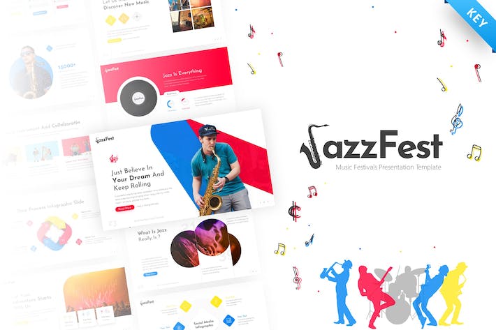 创意音乐活动主题keynote模板 - 顶尖PPT