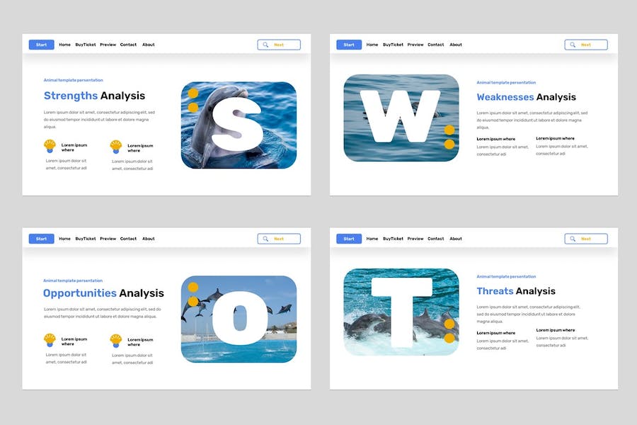 海洋动物科普知识讲述展示教育宣传Keynote模板 - 顶尖PPT