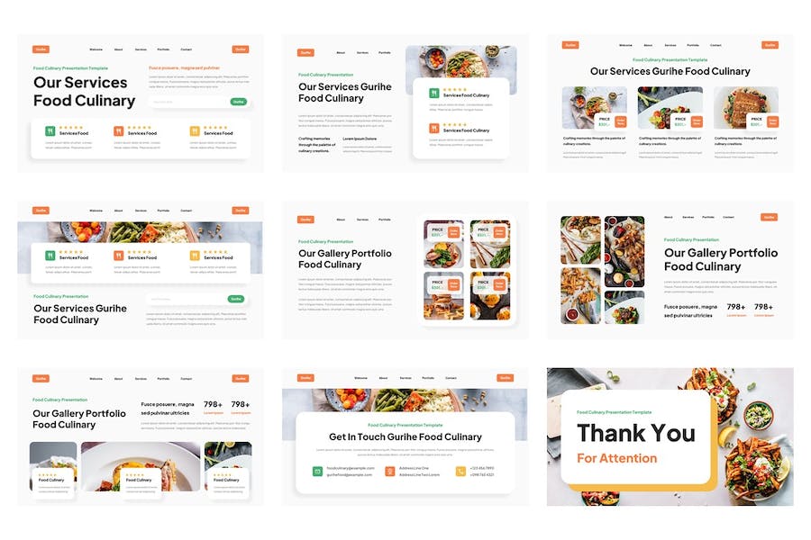 食品烹饪美食推荐Keynote模板 - 顶尖PPT
