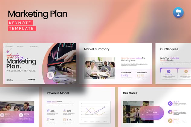 营销策划方案主题演讲Keynote模板 - 顶尖PPT