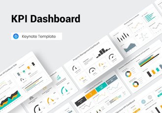 KPI数据分析图形展示Keynote模板 - 顶尖PPT