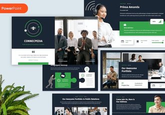 连接百科公共关系传播策略PPT模板 - 顶尖PPT