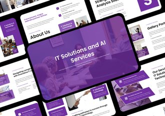 IT解决方案人工智能服务数字化方案PPT模板 - 顶尖PPT