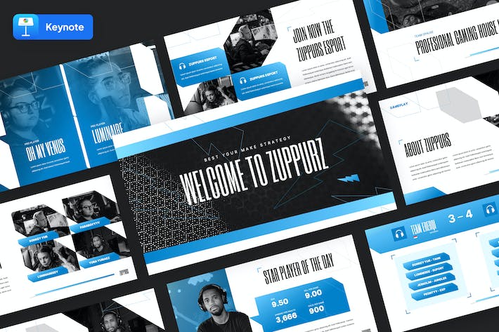 现代游戏设计讲述方案Keynote模板 - 顶尖PPT