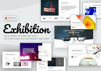 摄影图片展示艺术展览通用PPT模板 - 顶尖PPT