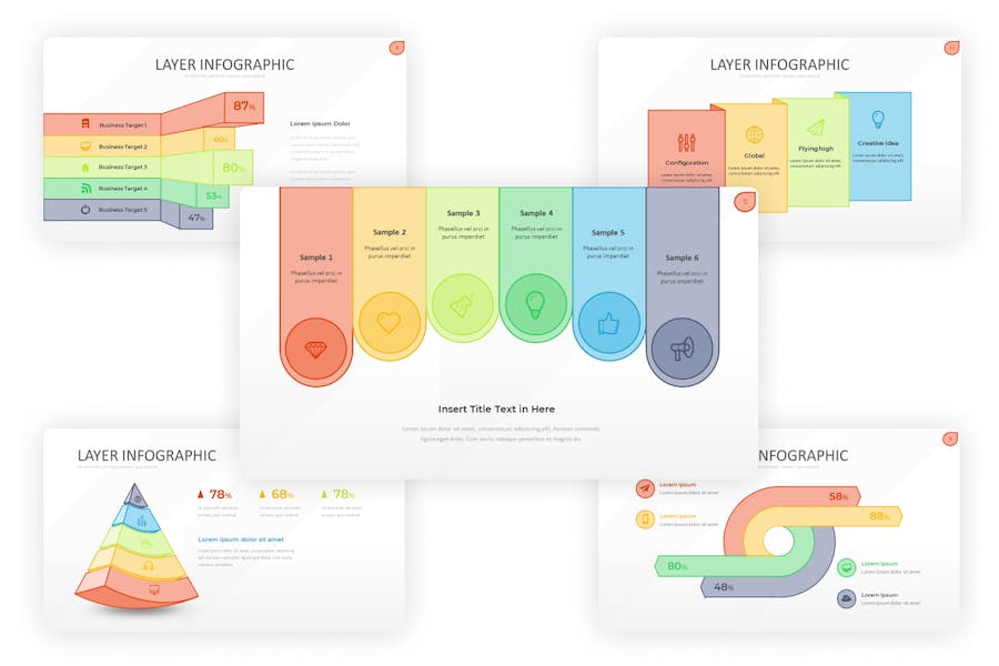 分层大纲信息图形PPT模板 - 顶尖PPT