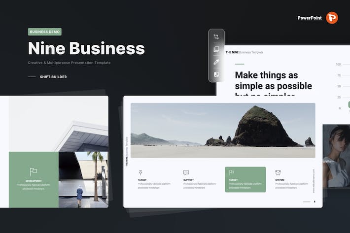 简约风格多用途商业商务PPT模板 - 顶尖PPT