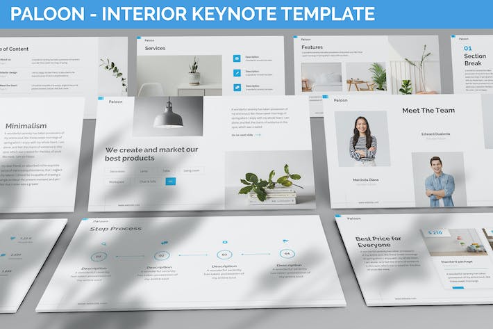 设计师汇报方案室内设计课程keynote模板 - 顶尖PPT