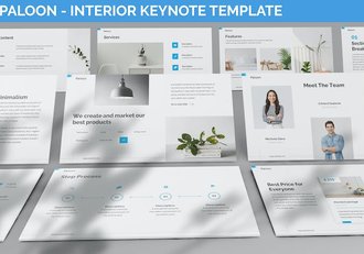 设计师汇报方案室内设计课程keynote模板 - 顶尖PPT