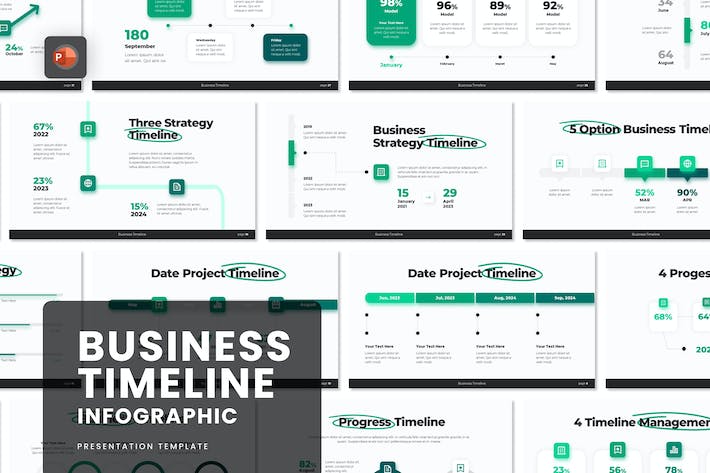 商业时间轴规划展示项目管理PPT模板 - 顶尖PPT