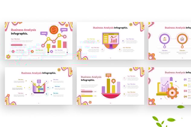 商业分析信息图形keynote模板 - 顶尖PPT