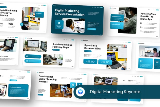 数字营销推广服务方案Keynote模板 - 顶尖PPT