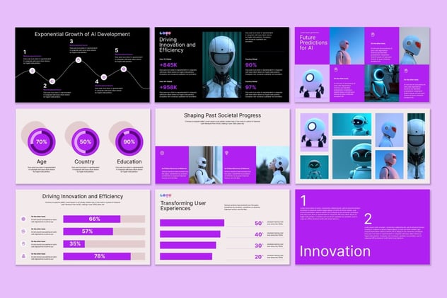 AI科技公司介绍展示PPT模板 - 顶尖PPT