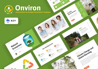 绿色环境生态环保keynote模板 - 顶尖PPT