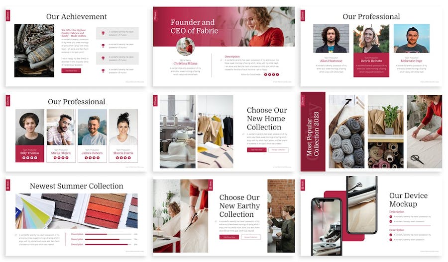 布料制造服装设计PPT模板 - 顶尖PPT