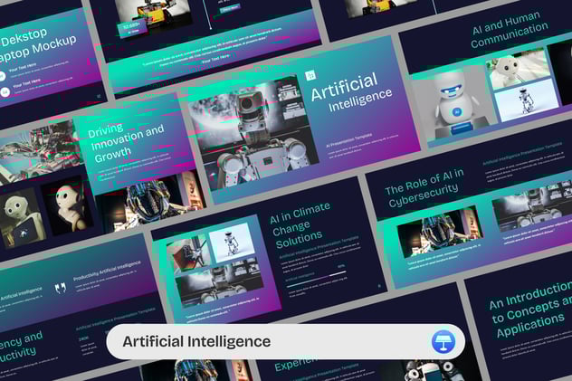 ai人工智能动画生成keynote模板 - 顶尖PPT