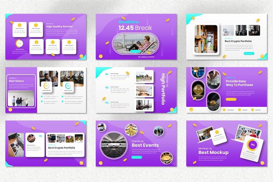 加密货币行业分析投资讲解keynote模板 - 顶尖PPT