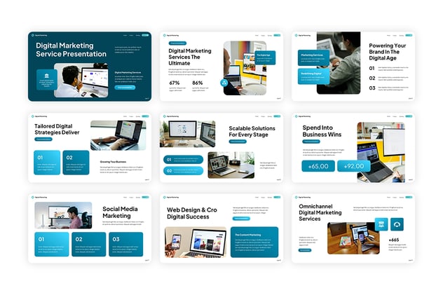 数字营销推广服务方案Keynote模板 - 顶尖PPT