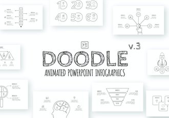 涂鸦动画信息图形图表讲述展示传播PPT模板 - 顶尖PPT