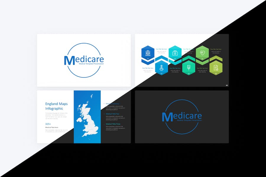 蓝色医疗医学研究医院介绍医生团队展示PPT模板 - 顶尖PPT