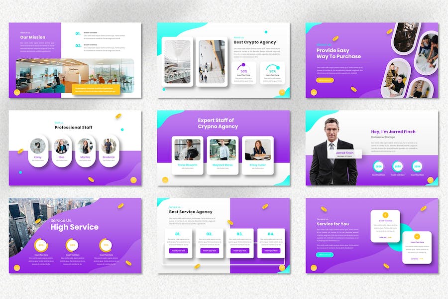 加密货币行业分析投资讲解keynote模板 - 顶尖PPT