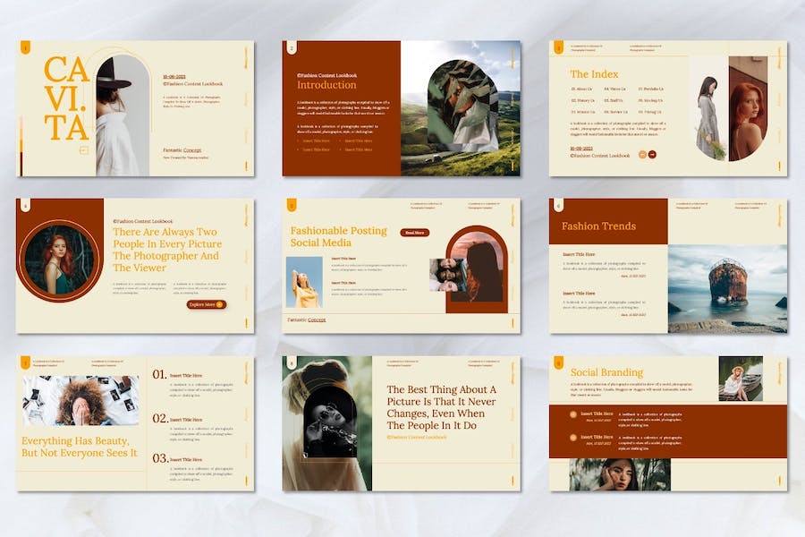 时尚服装品牌推广展示PPT模板 - 顶尖PPT