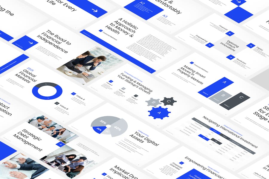 金融投资货币管理方案PPT模板 - 顶尖PPT