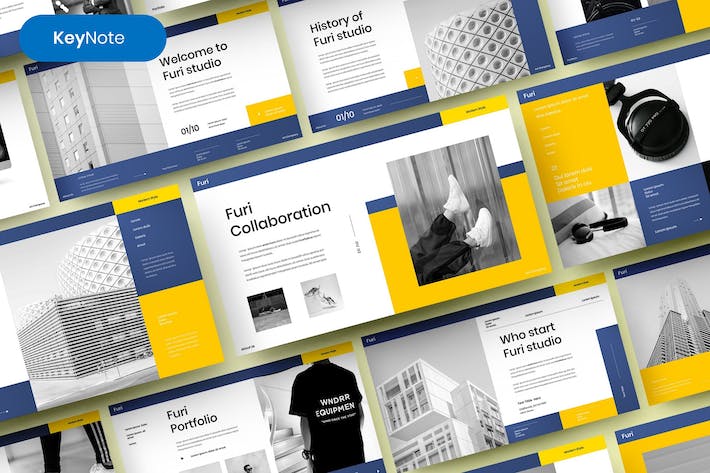 创意商务设计演讲产品推介方案Keynote模板 - 顶尖PPT