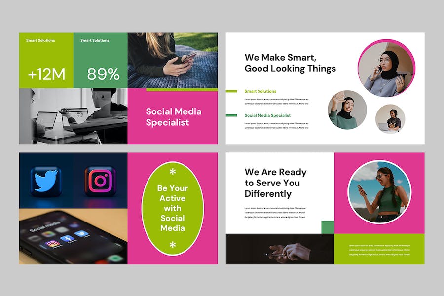 社交媒体营销推广战略PPT模板 - 顶尖PPT