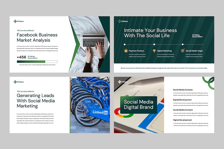 社交媒体营销品牌推广策略Keynote模板 - 顶尖PPT