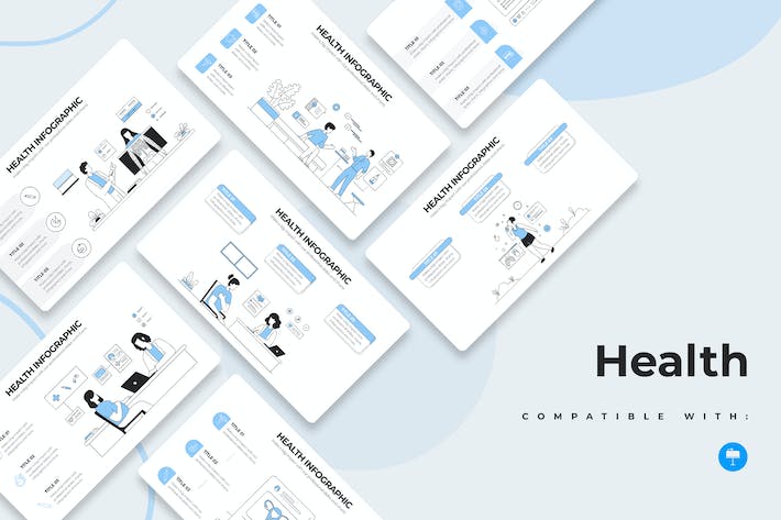 医疗健康护理保健信息图Keynote模板 - 顶尖PPT