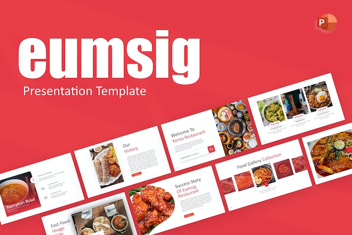 红色餐厅餐饮美食介绍宣传食品PPT模板 - 顶尖PPT