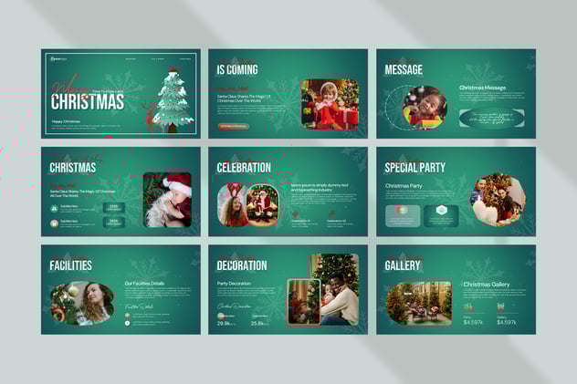 圣诞快乐祝福主题PPT模板 - 顶尖PPT