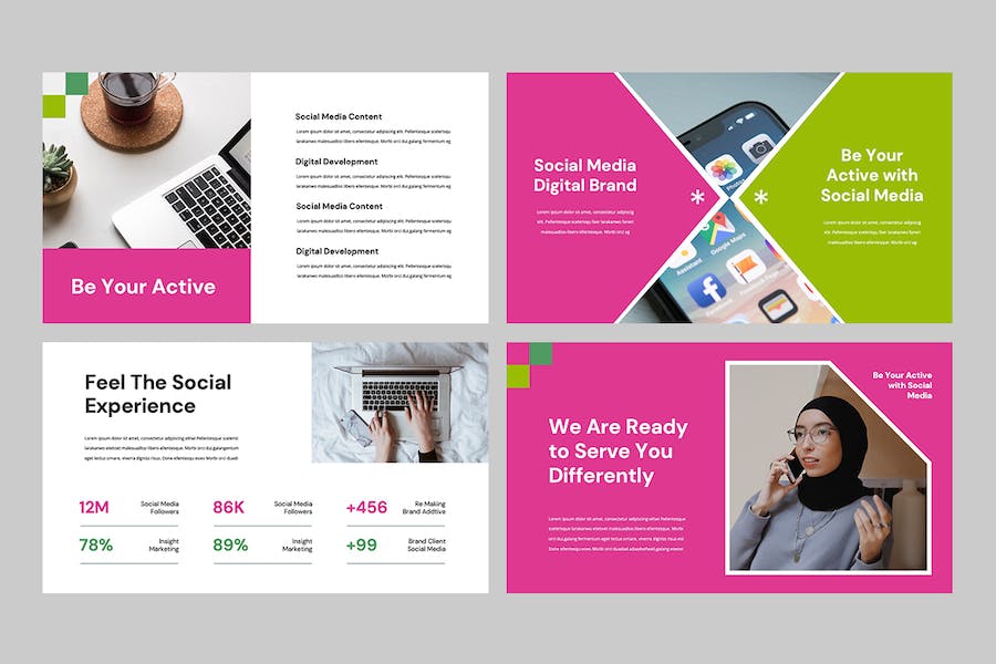 社交媒体营销推广战略PPT模板 - 顶尖PPT