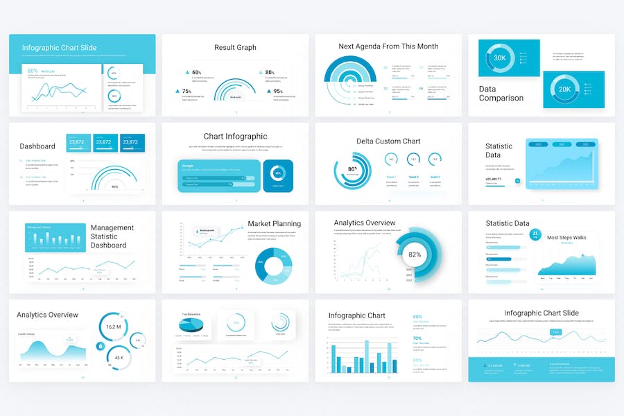 可视化数据展示图形图表PPT模板 - 顶尖PPT