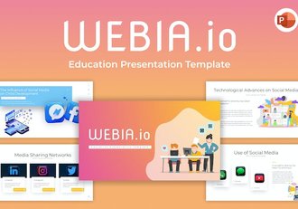 国外社交媒体平台年终数据汇报分析PPT模板 - 顶尖PPT