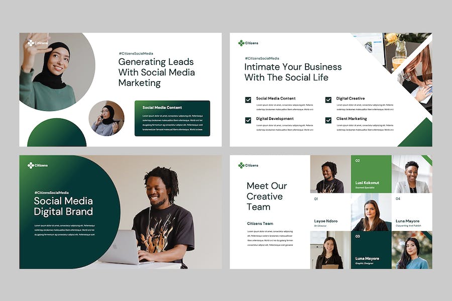 社交媒体营销品牌推广策略Keynote模板 - 顶尖PPT