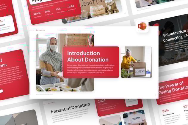 捐赠公益活动策划PowerPoint模板 - 顶尖PPT