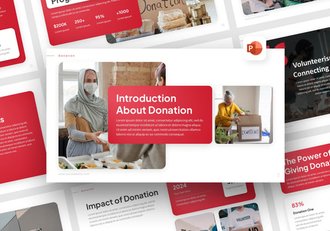 捐赠公益活动策划PowerPoint模板 - 顶尖PPT