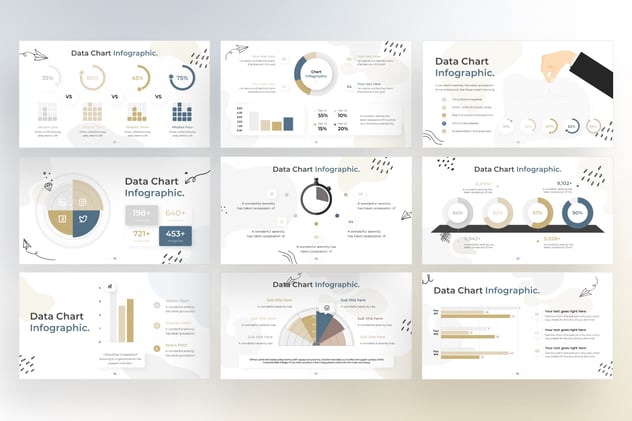 数据图表信息图形涂鸦风格keynote模板 - 顶尖PPT