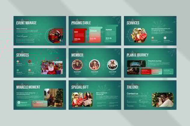 圣诞快乐祝福主题PPT模板 - 顶尖PPT